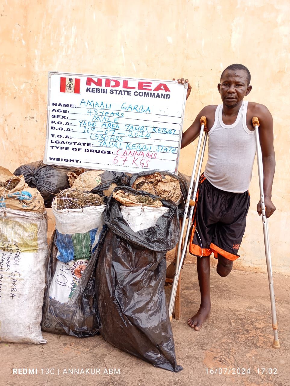 AMPUTEE BENINOISE IN NDLEA CELL (1)