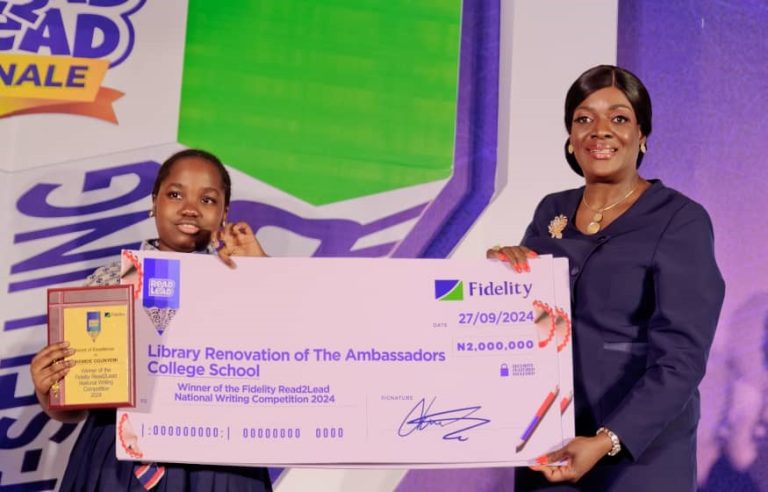 IREMIDE OGUNYEMI WINS FIDELITY BANK'S 'READ2LEAD'