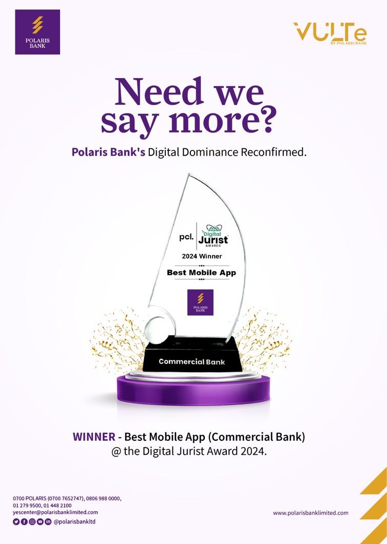 POLARIS BANK CLINCHES