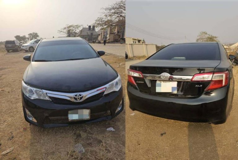 FCT POLICE RECOVERS VEHICLE STOLEN (1)