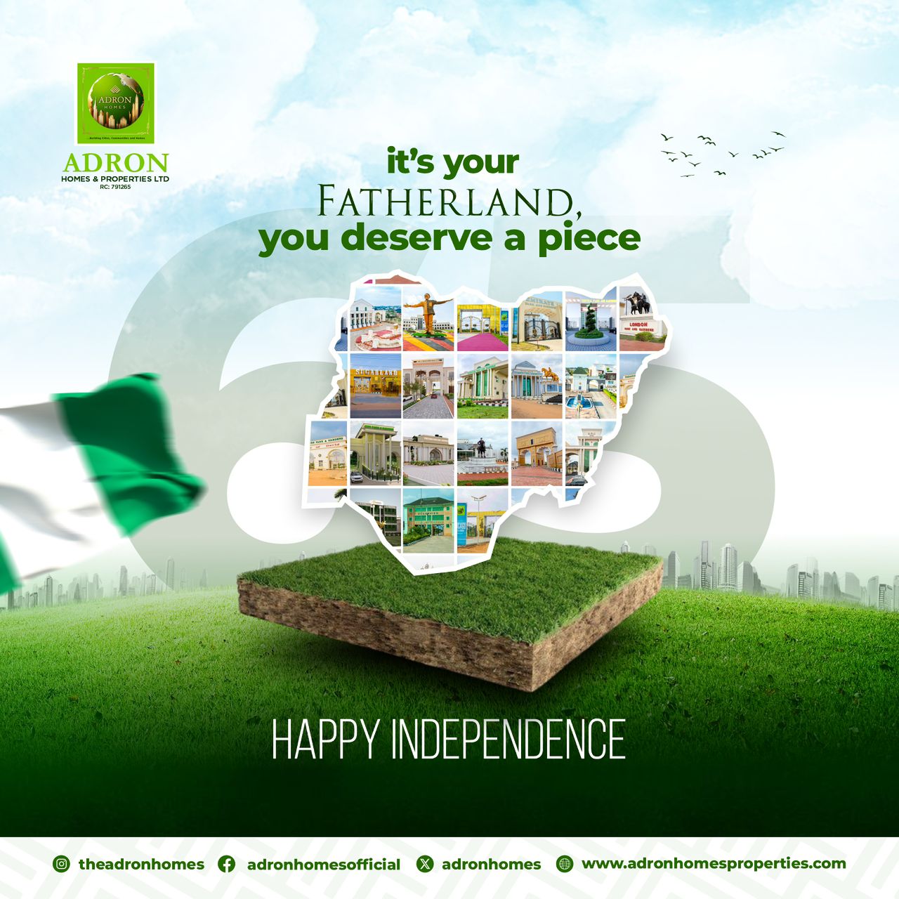 ADRON HOMES HAILS NIGERIA AT 65